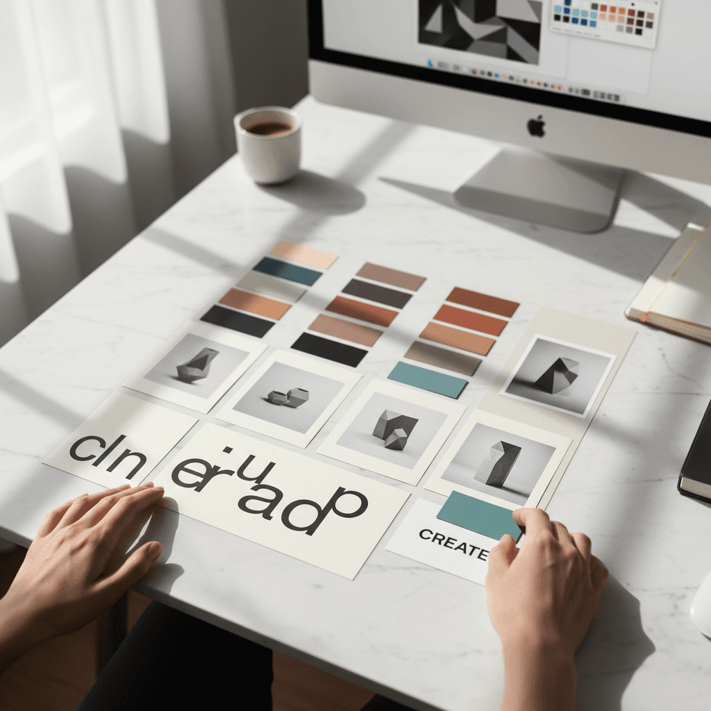 Brand positioning mood board and guidelines