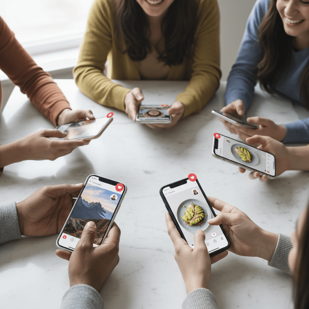 Smartphone screen showing engaged social media audience